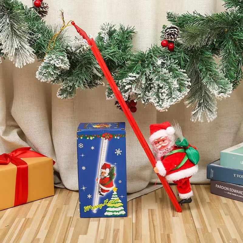 Plush Santa Figure Soft Fabric Jingle Bells