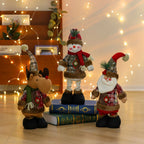 Plush Santa Figurine Soft Fabric Tabletop Accent