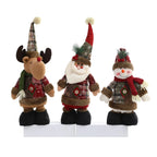 Plush Santa Figurine Soft Fabric Tabletop Accent