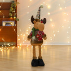 Plush Santa Figurine Soft Fabric Tabletop Accent