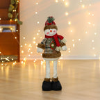 Plush Santa Figurine Soft Fabric Tabletop Accent