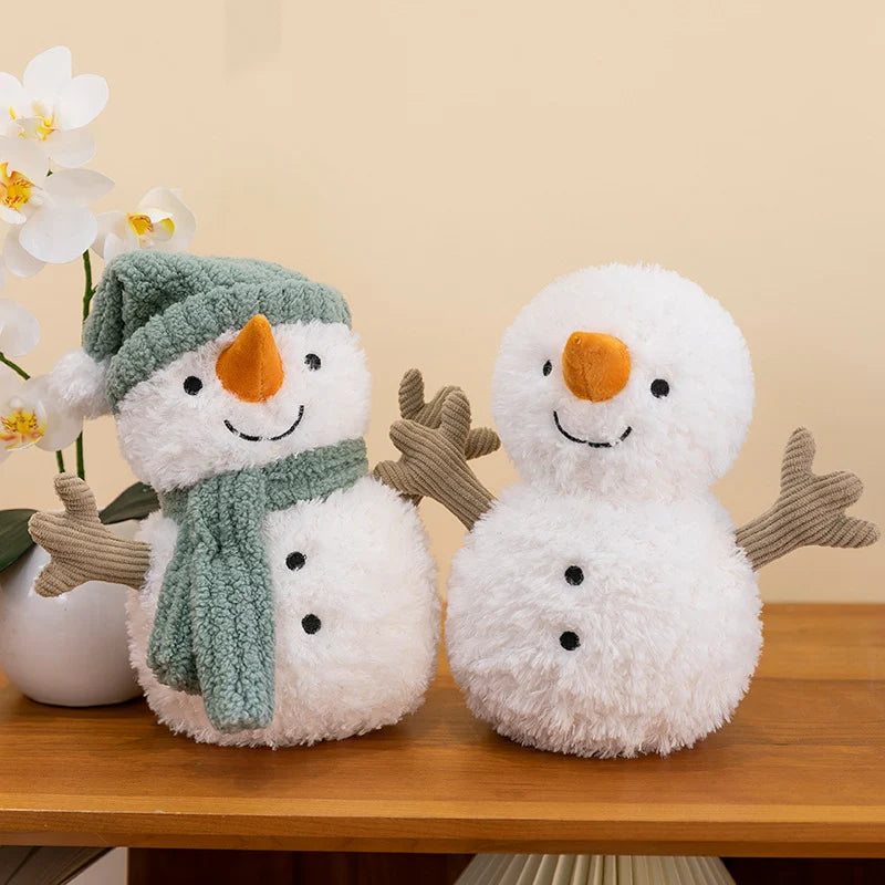 Plush Snowman Soft Cuddly Scarf & Hat 25cm
