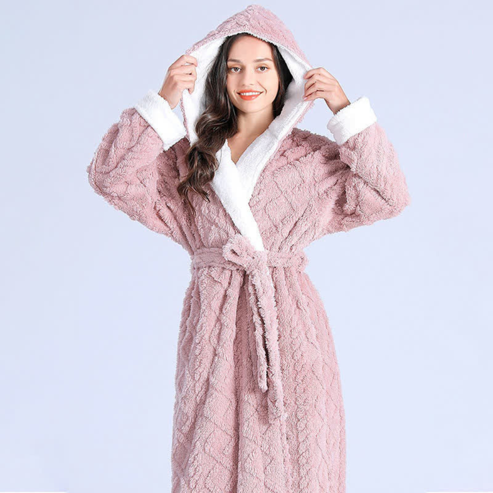 Plush Super-Absorbent Long Hooded Robe