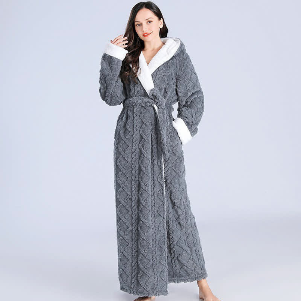Plush Super-Absorbent Long Hooded Robe