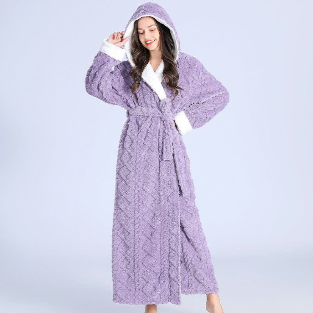 Plush Super-Absorbent Long Hooded Robe