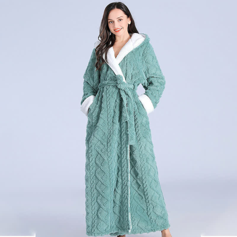 Plush Super-Absorbent Long Hooded Robe