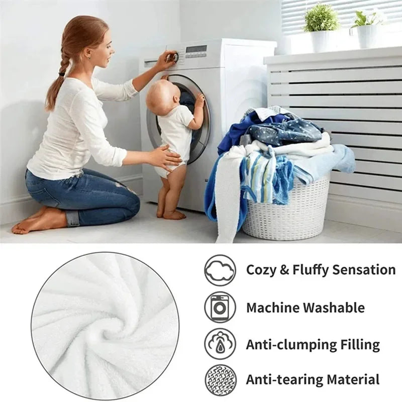 Plush Throw Blanket Ultra-Soft Machine Washable