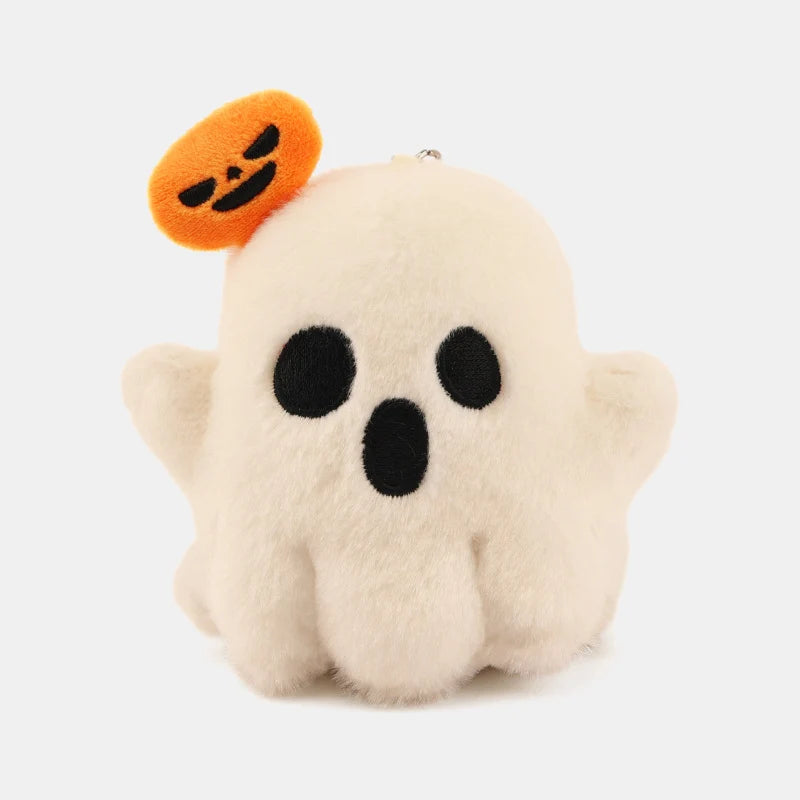 Plush Toy Cat On Pumpkin Six Inch Embroidered Face