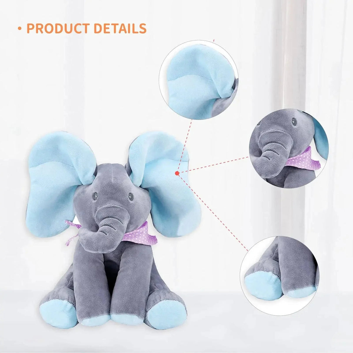 Plush Toy Foot-Activated Animated Ears & Songs