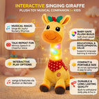 Plush Toy Giraffe Interactive Mimics Speech Plays 60 Songs