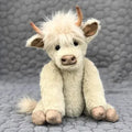 Plush Toy Highland Cow Posable Joints Winter Alpaca Fur