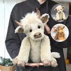 Plush Toy Highland Cow Posable Joints Winter Alpaca Fur