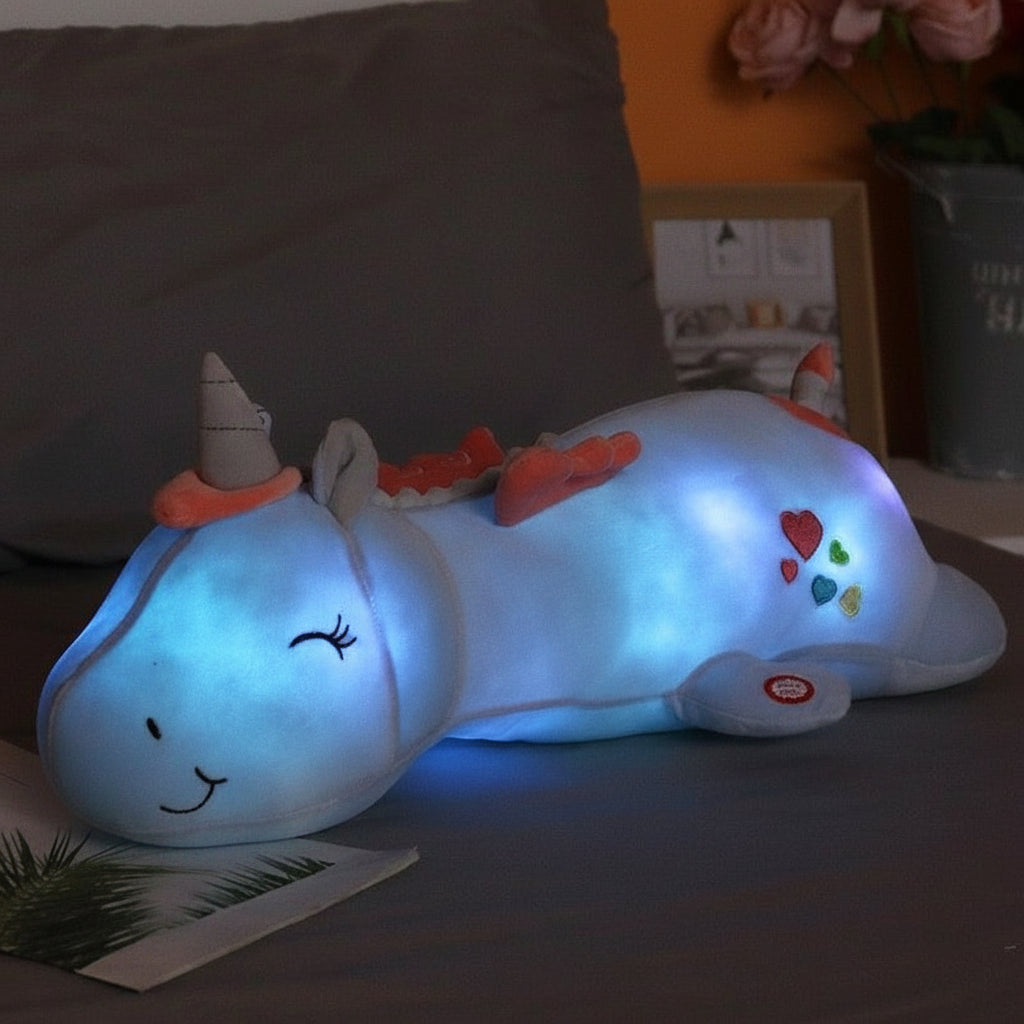 Plush Unicorn Night Light LED Rainbow Battery Powered