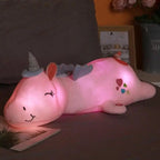 Plush Unicorn Soothing Rainbow LED Night Light