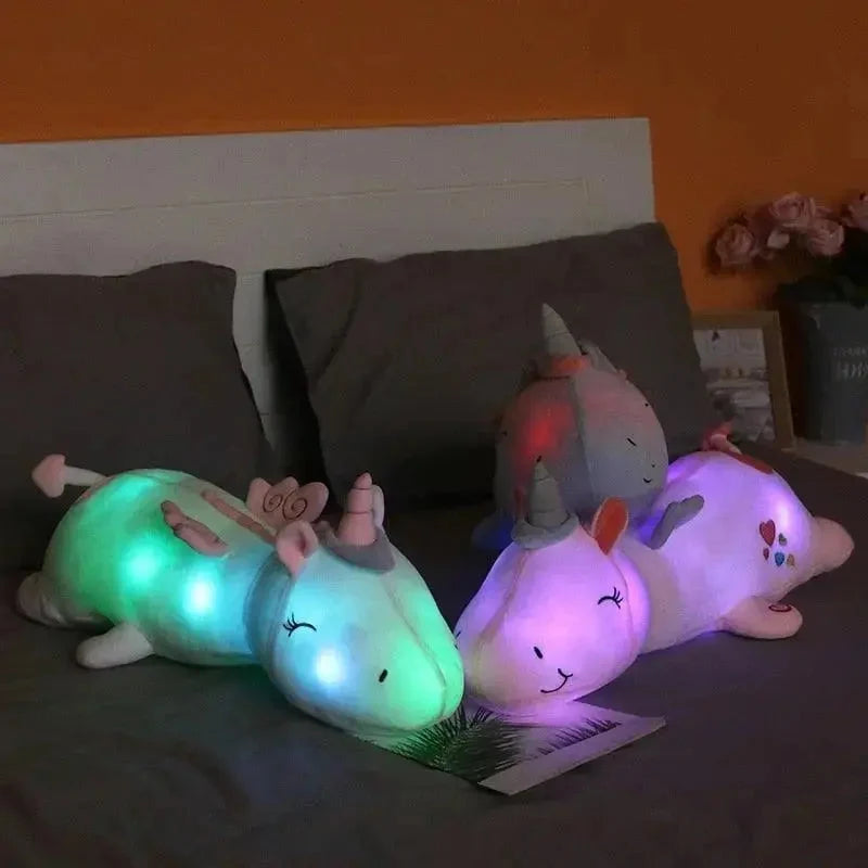 Plush Unicorn Soothing Rainbow LED Night Light