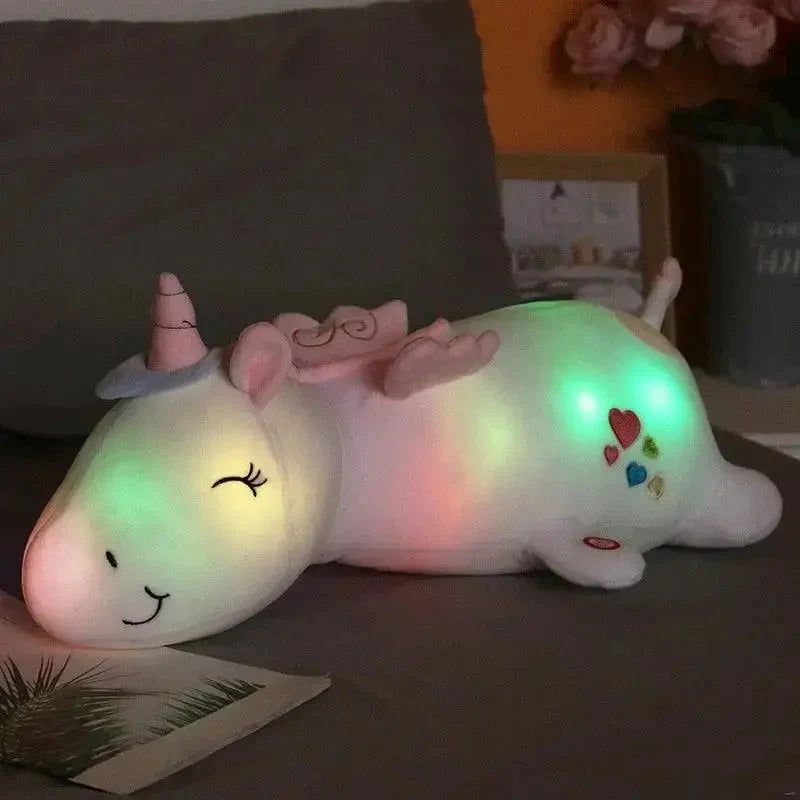 Plush Unicorn Soothing Rainbow LED Night Light