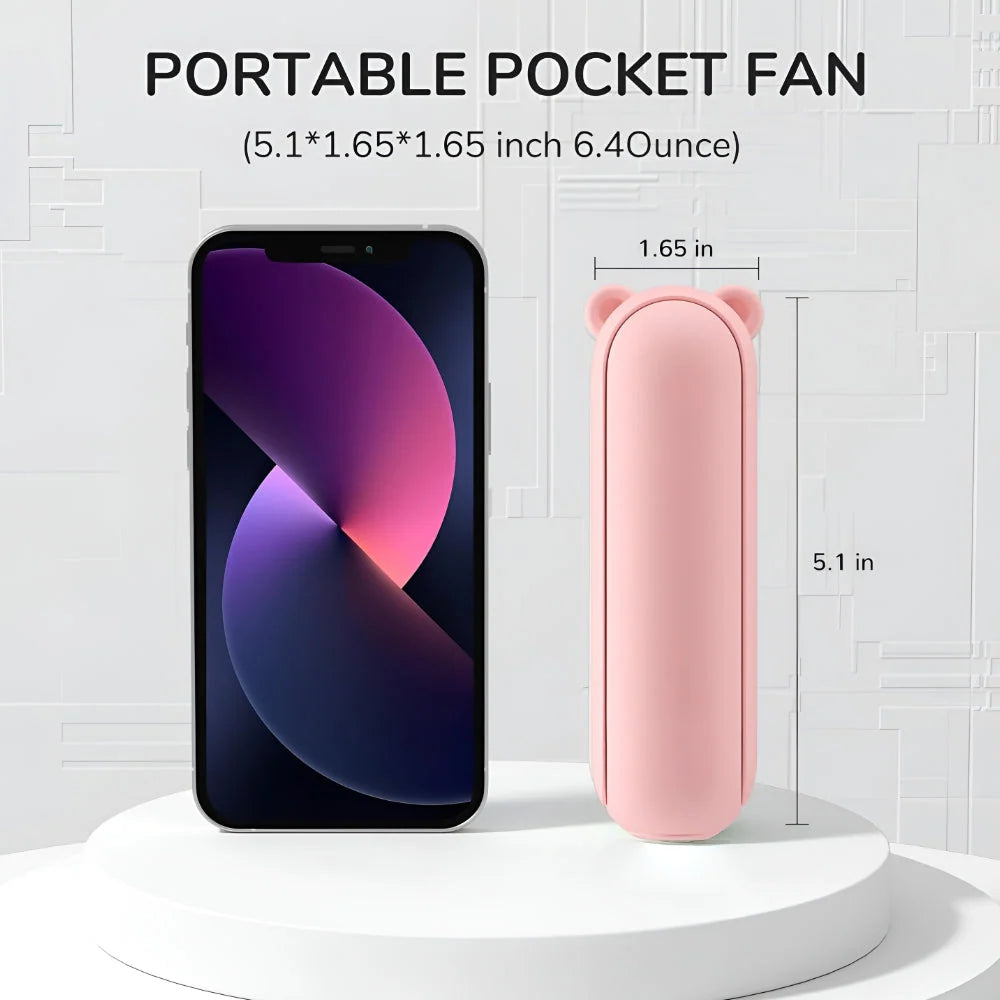 Pocket Fan Foldable USB Rechargeable Power Bank