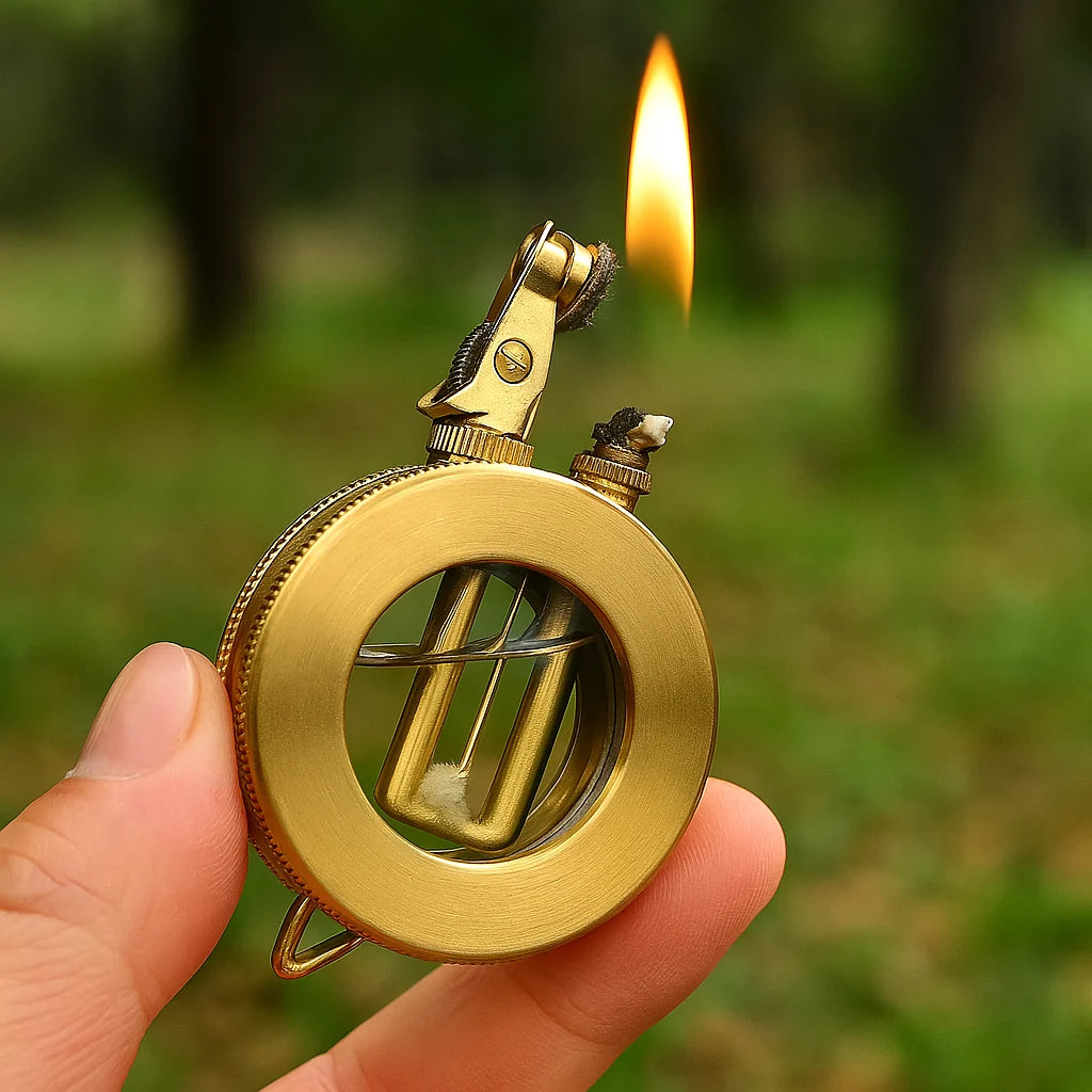 Pocket Lighter Retro Metal Refillable Petrol