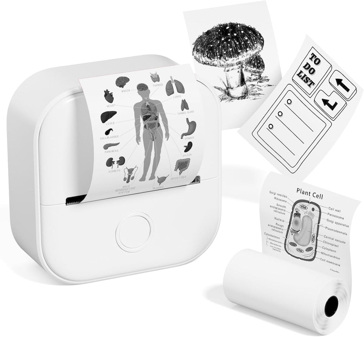Pocket Printer Compact Thermal No Ink Smartphone App Compatible