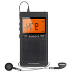 Pocket Radio AM/FM Weather Alerts 20 Presets