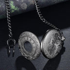 Pocket Watch Roman Numeral Quartz Movement 14.57 Inch Chain
