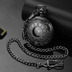 Pocket Watch Vintage Roman Numerals Quartz Movement Chain Included