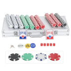 Poker Set 500-Piece Weighted Clay Chips Lockable Aluminum Case