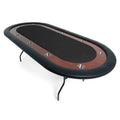 Poker Table 10-Player Folding Height-Adjustable Legs Removable Racetrack
