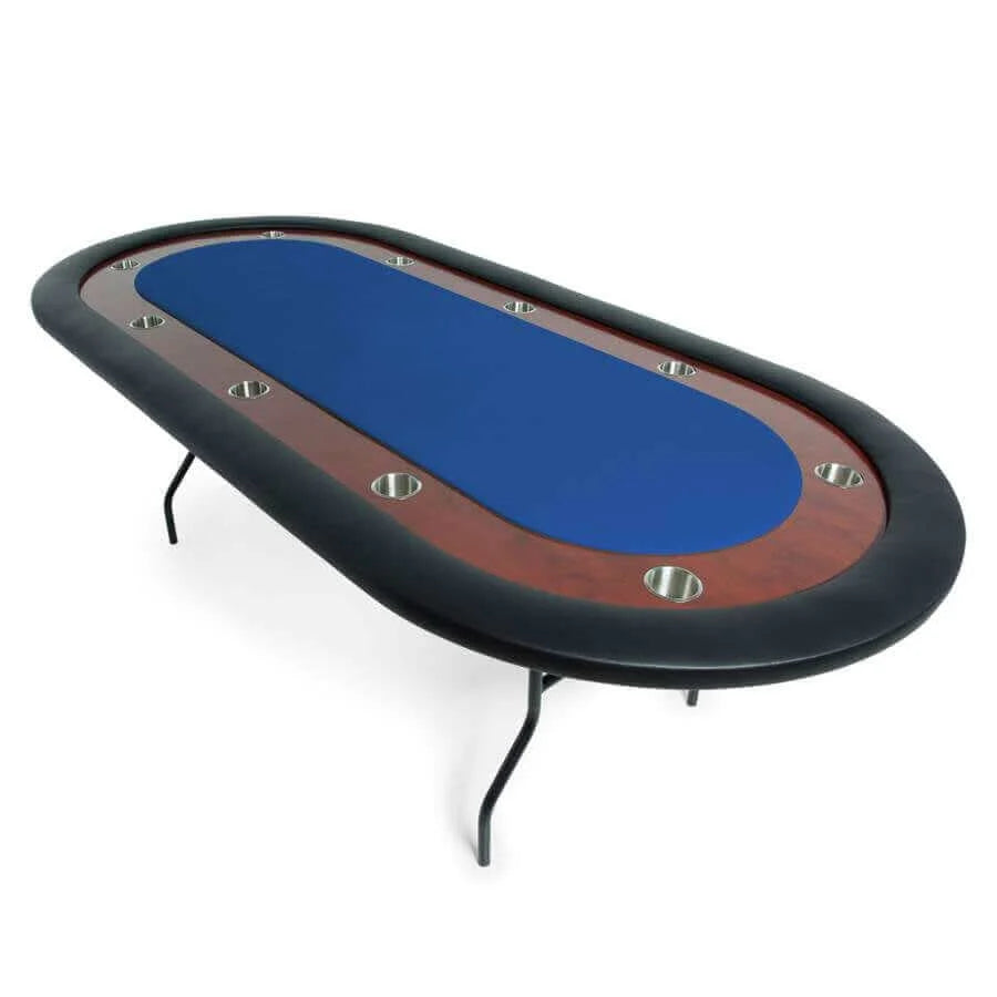 Poker Table 10-Player Folding Height-Adjustable Legs Removable Racetrack