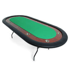 Poker Table 10-Player Folding Height-Adjustable Legs Removable Racetrack