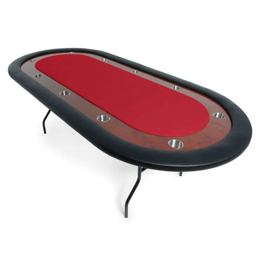 Poker Table 10-Player Folding Height-Adjustable Legs Removable Racetrack