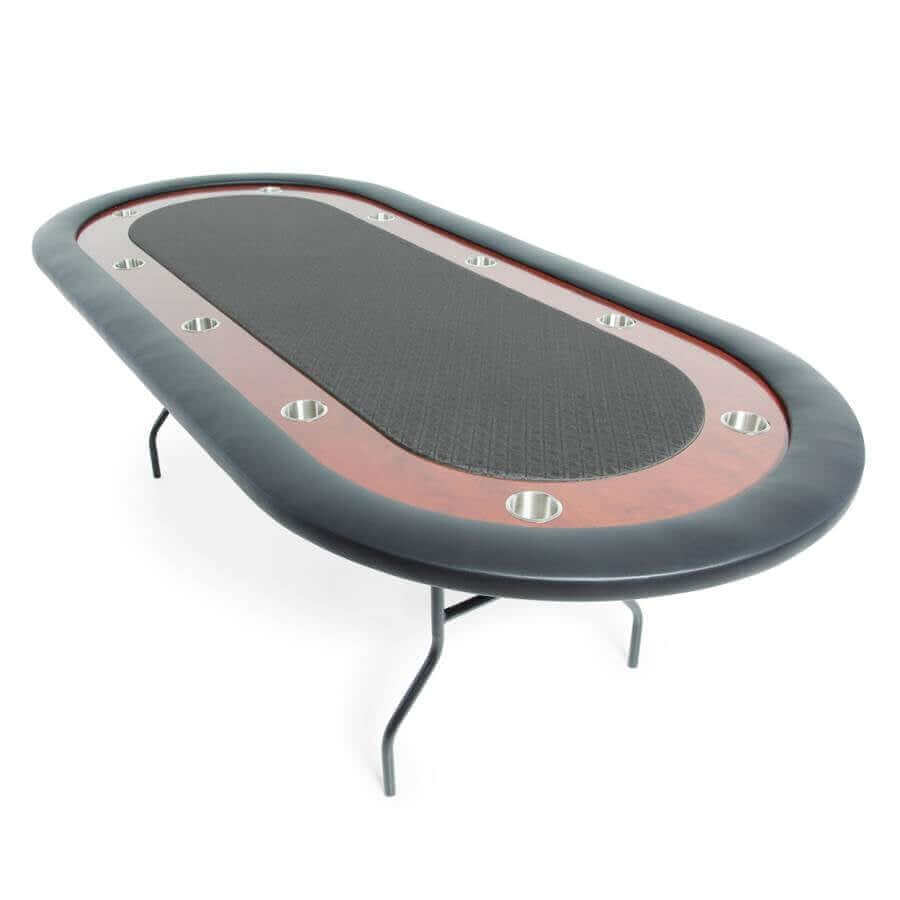 Poker Table 10-Player Folding Height-Adjustable Legs Removable Racetrack
