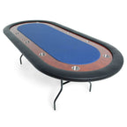 Poker Table 10-Player Folding Height-Adjustable Legs Removable Racetrack