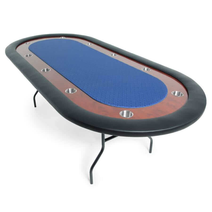 Poker Table 10-Player Folding Height-Adjustable Legs Removable Racetrack