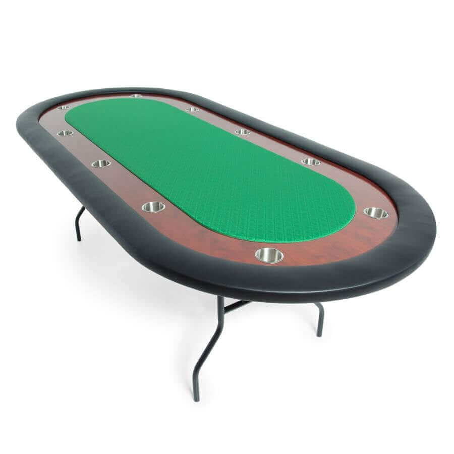 Poker Table 10-Player Folding Height-Adjustable Legs Removable Racetrack