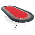 Poker Table 10-Player Folding Height-Adjustable Legs Removable Racetrack