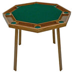 Poker Table Compact Folding Oak Finish 8-Player