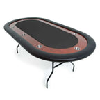 Poker Table Folding 8-Player Mahogany Racetrack