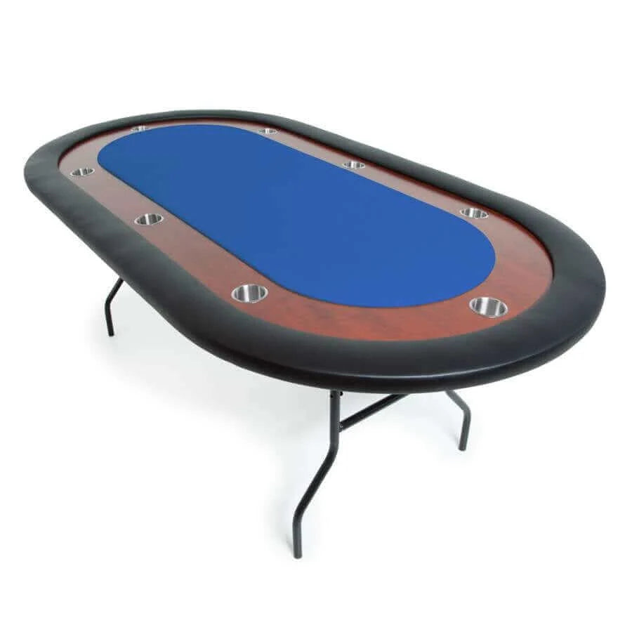 Poker Table Folding 8-Player Mahogany Racetrack