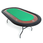 Poker Table Folding 8-Player Mahogany Racetrack