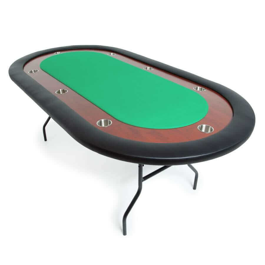 Poker Table Folding 8-Player Mahogany Racetrack