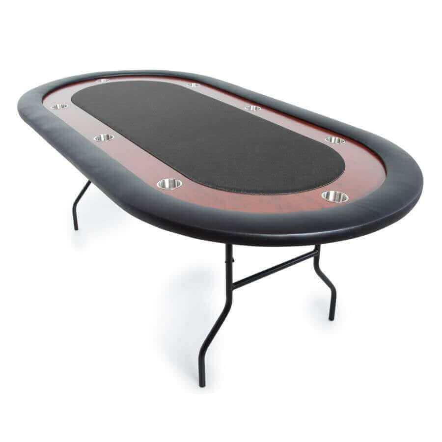Poker Table Folding 8-Player Mahogany Racetrack