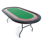 Poker Table Folding 8-Player Mahogany Racetrack