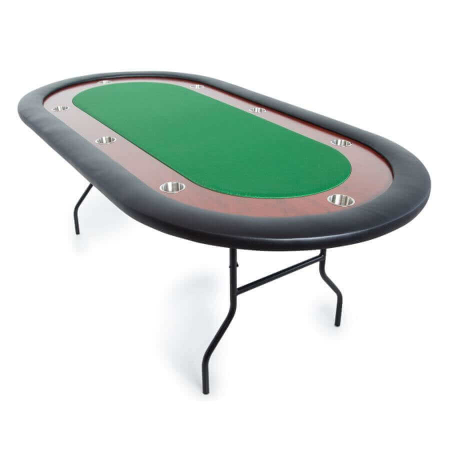 Poker Table Folding 8-Player Mahogany Racetrack