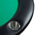 Poker Table Oval Folding Steel Legs Full Felt 10 Player