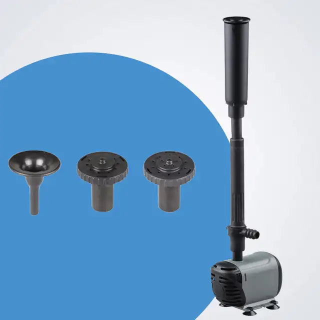 Pond Fountain Pump Adjustable Flow & Three Spray Heads