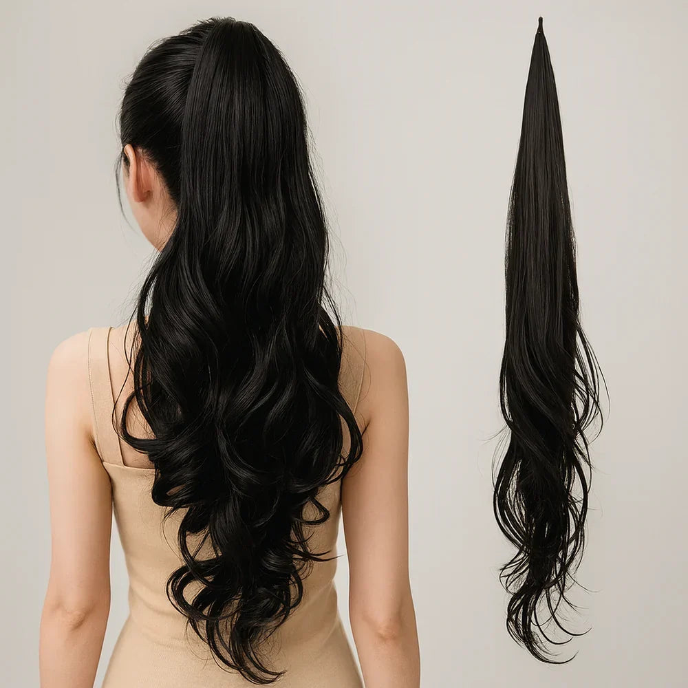 Ponytail Extension Clip & Wrap Invisible Pins
