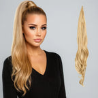 Ponytail Extension Instant Volume Seamless Wrap Clip & Pins