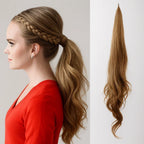 Ponytail Extension Instant Volume Seamless Wrap Clip & Pins