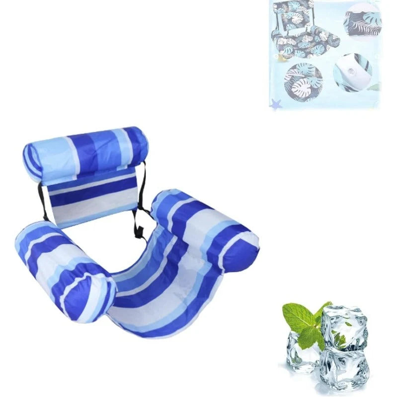 Pool Float Chair Cooling Mesh Seat & Adjustable Backrest